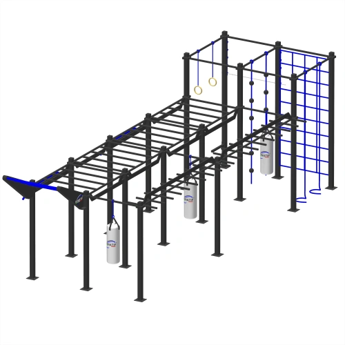 Estructura de calistenia multiestación - CH18 | Entrenamiento callejero - Vista total