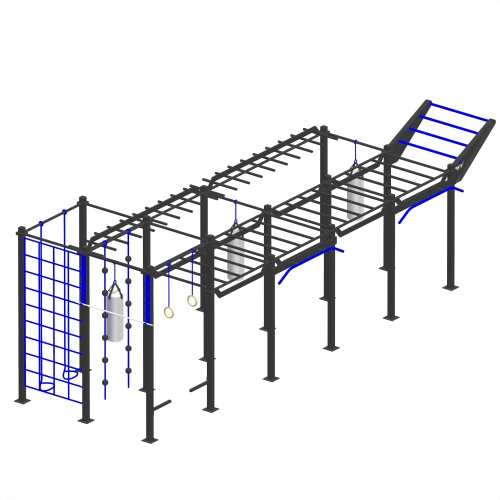 Estructura de calistenia multiestación - CH18 | Street Workout - Vista completa