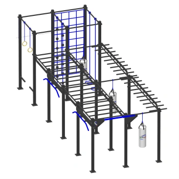Multi-station Calisthenics structure - CH18 | Street Workout - Side View