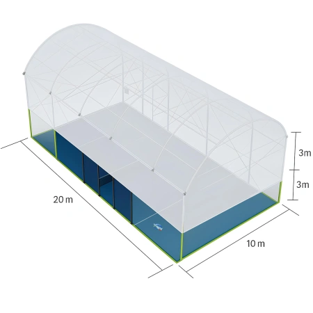 Campo da Padel con Tendaggi Laterali - CP26 | Professionale - Visuale Completa