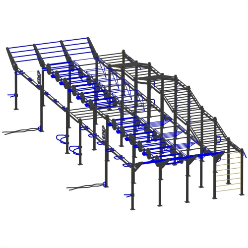 Structure de gymnastique suédoise galvanisée à chaud - CH20 | Extérieur - Vue complète