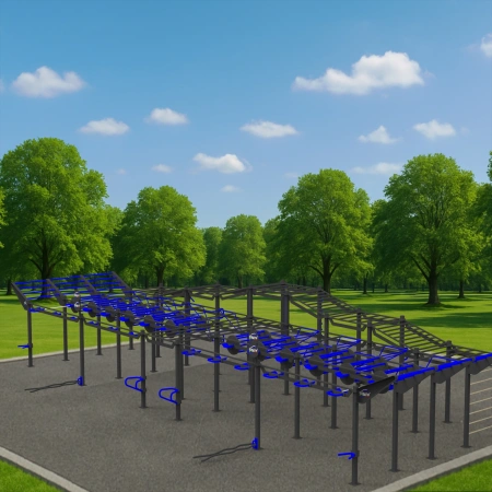 Structure de gymnastique suédoise galvanisée à chaud - CH20 | Extérieur - Vue extérieure