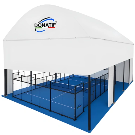 Campo da Padel Coperto Hybrid - CP55 | Professionale - Visuale Completa