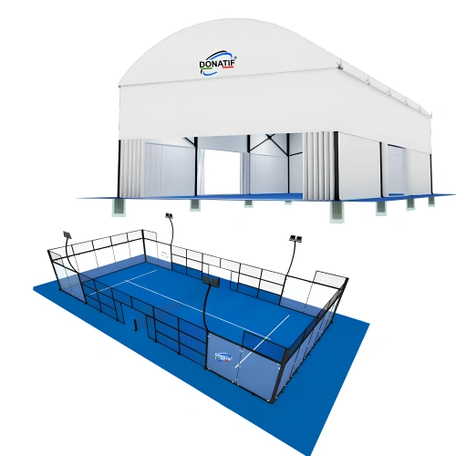 Campo da Padel Coperto Hybrid - CP55 | Professionale - Visuale Componenti