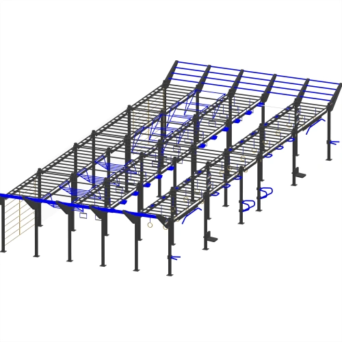 Struttura Calisthenics con Corsie Parallele - CH23 | Outdoor - Visuale Laterale
