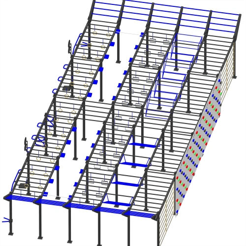 Marco de calistenia con carriles paralelos - CH23 | Exterior - Vista total