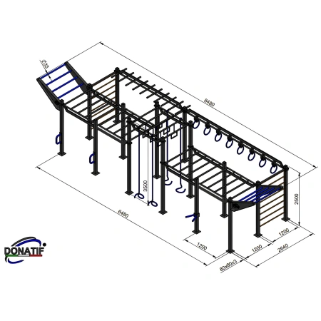 Struttura Calisthenics Personalizzabile - CH3 | Outdoor - Misure