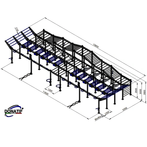 Struttura Calisthenics Zincata a Caldo - CH20 | Outdoor - Misure