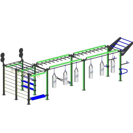 Structure de gymnastique suédoise avec LED intégrées - CH25 | Extérieur - Vue latérale