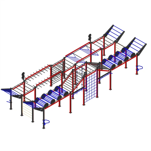 Structure de gymnastique suédoise avec éclairage - CH27 | Extérieur - Vue totale