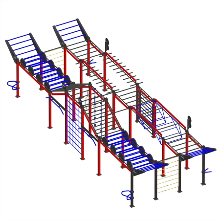 Estructura de calistenia con iluminación - CH27 | Exterior - Vista completa