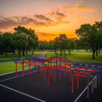 Calisthenics Structure with Lighting - CH27 | Outdoor - Full View 2