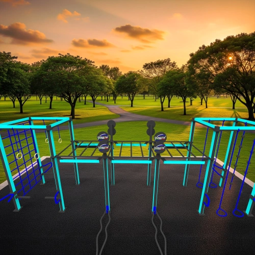 Struttura Calisthenics con Tecnologia LED - CH28 | Outdoor - Visuale all'Aperto