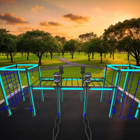 Struttura Calisthenics con Tecnologia LED - CH28 | Outdoor - Visuale all'Aperto