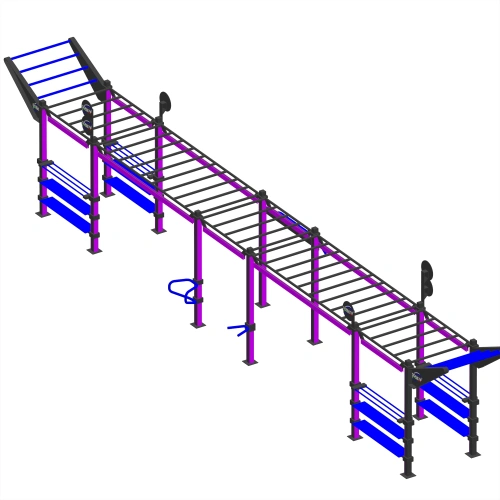 Estructura de Calistenia con Led Púrpura - CH29 | Street Workout - Vista completa