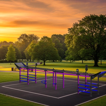 Structure de gymnastique suédoise avec Led violette - CH29 | Street Workout - Utilisation