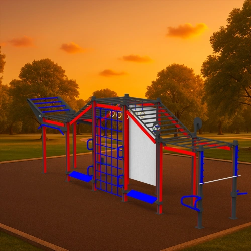 Estructura de calistenia con LED rojos - CH30 | Parque al aire libre - Uso