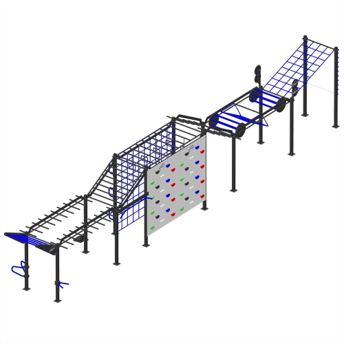 Structure de gymnastique suédoise Ninja OCR Path - CH31 | Extérieur - Vue totale