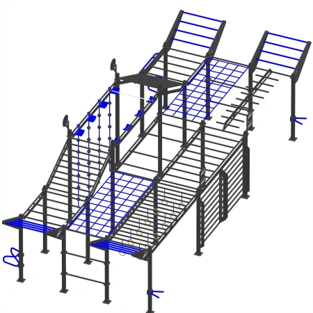 Estructura de calistenia adaptable - CH32 | Entrenamiento callejero - Vista total