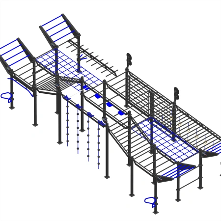 Estructura de calistenia adaptable - CH32 | Street Workout - Vista lateral