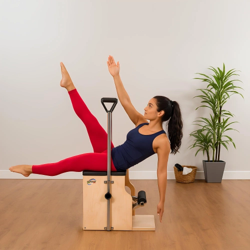 Chaise de stabilité à pédales Pilates - PM25 | Professionnel - Exercice Visuel
