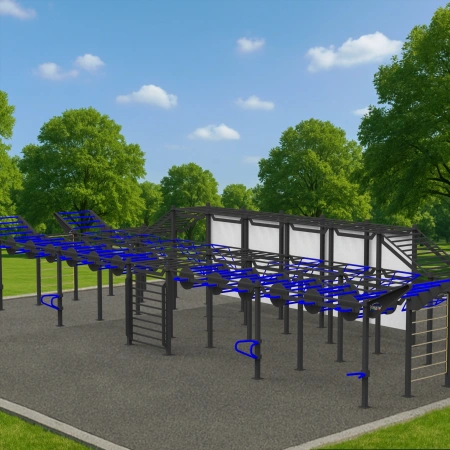 Parque infantil de calistenia - CH34 | Profesional - Vista exterior