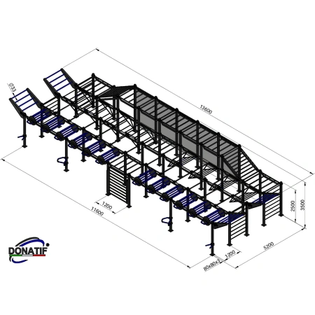 Struttura Calisthenics da Arrampicata - CH34 | Professionale - Misure