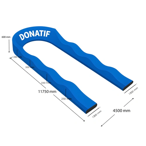 Skateboard Ramp mit U-Design - RMP14 | Professional - Messungen