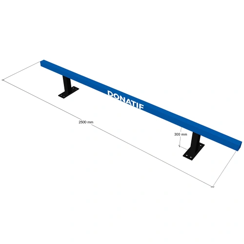 Square Skateboard Rail - RMP18 | Professional - Measurements