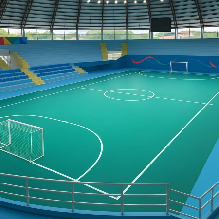 PVC-Bodenbelag für Fußball - Dicke 4,5 mm | Indoor - Vollansicht