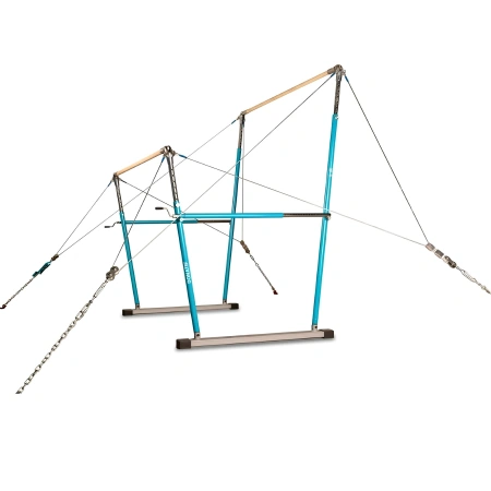 Asymmetrical parallel bars for competition - GA33 - Side View