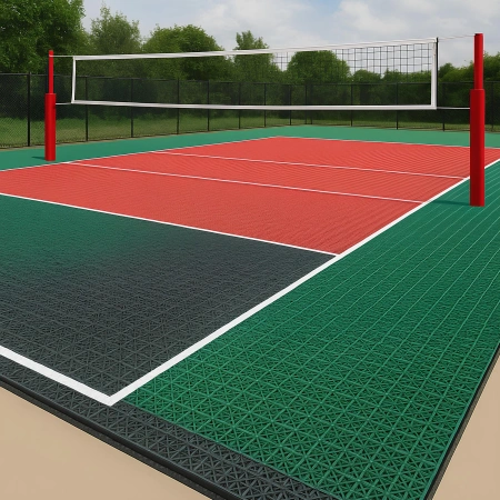 Interlocking Plate for Outdoor Volleyball | Thickness 1.7 cm - Field View
