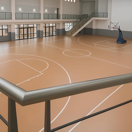 PVC Floor for Basketball - 8 mm Thickness | Indoor - Field View