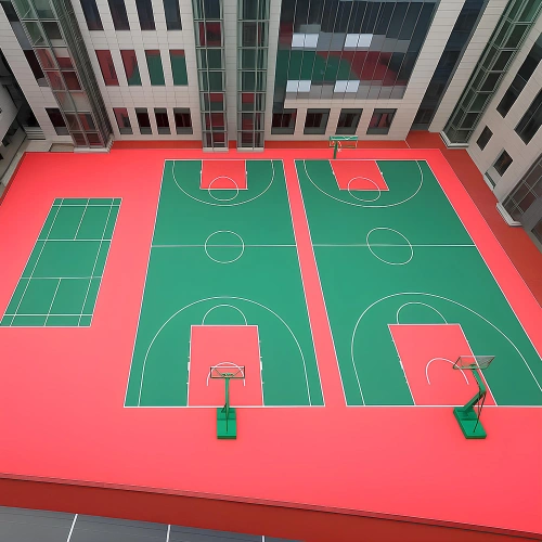PVC Floor for Basketball - 8 mm Thickness | Outdoor - Outdoor View