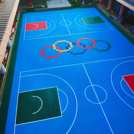 Placa de enclavamiento para baloncesto - Espesor 1,7 cm | Exterior - Vista superior