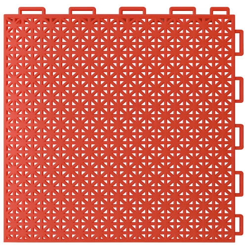 Ineinandergreifende Tennisplatte - Dicke 1,3 cm | Außenbereich - Rote Farbe