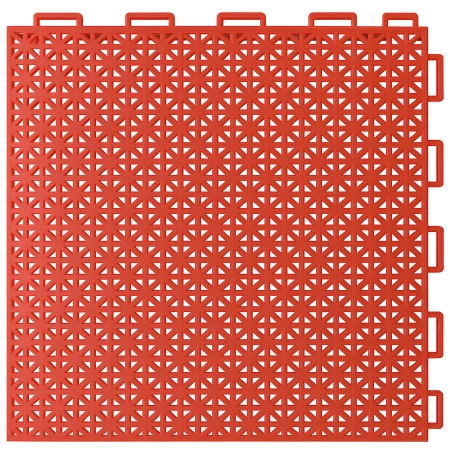 Interlocking Tennis Plate - Thickness 1.3 cm | Outdoor - Red Color