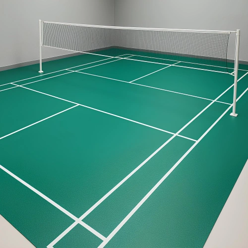 Suelo de PVC para bádminton - 4,5 mm de espesor | Interior - Vista completa