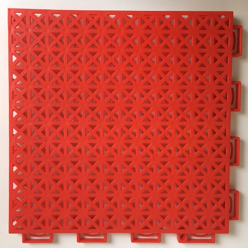 Placa de hockey entrelazada - Grosor 1,25 cm | Exterior - Rojo