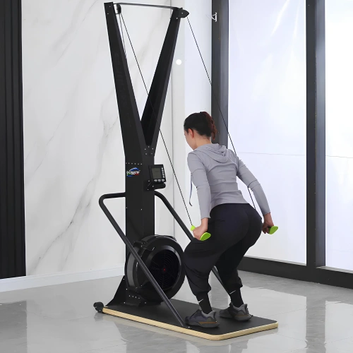 Entrenador de esquí de aire - CF20 | Máquina de gimnasio multifunción: demostración visual del uso de la máquina