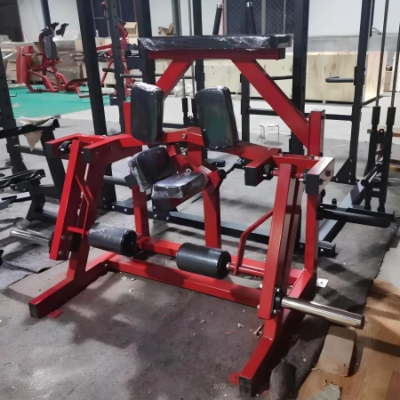 Machine à boucler les jambes à genoux à charge par plaque - RFA | Salle de sport - Vue totale de la machine