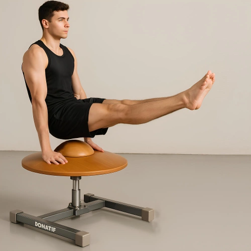 Rotating Wooden Mushroom for Artistic Gymnastics - GA76 - Exercise View