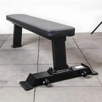 Banc plat professionnel - Musculation - Vue latérale 2