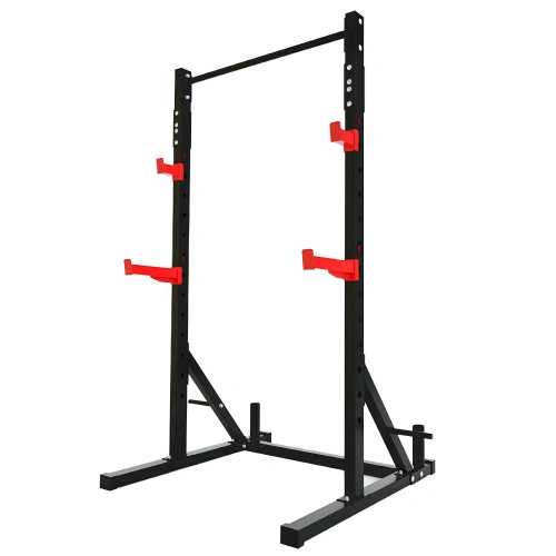 Rack de squat multifonction | Support debout pour salle de sport - Vue latérale gauche