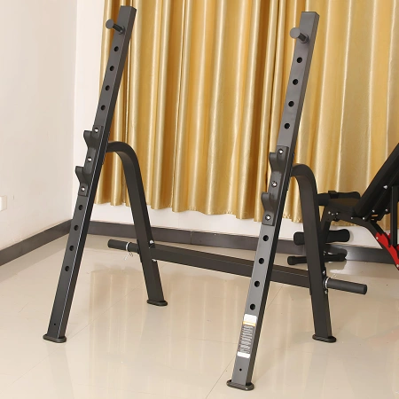 Supporto per Squat Regolabile - Inclinato | Home Gym - Visuale Completa da Davanti
