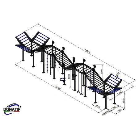 Professionelle Calisthenics Struktur - CH14 | Street Workout - Maße