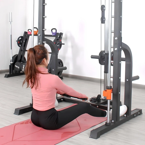 Máquina Smith con máquina lateral y polea baja - MR10 - Vista de ejercicio