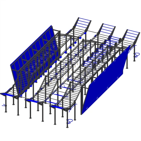 Structure de gymnastique suédoise multifonctionnelle - CH37 | Parc extérieur - Vue latérale