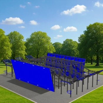 Multifunctional Calisthenics Structure - CH37 | Outdoor Park - Front View 2