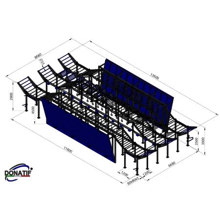 Struttura Calisthenics Polifunzionale - CH37 | Parco Outdoor - Misure
